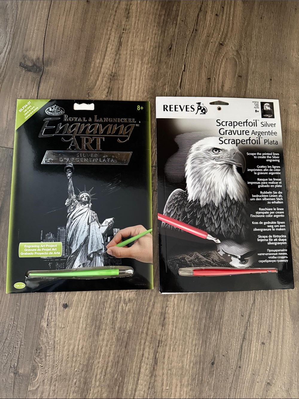 Scraperfoil Silver Engraving Art Kit - Black & Silver